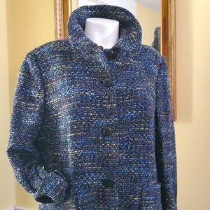 JONES New York wool tweed overcoat